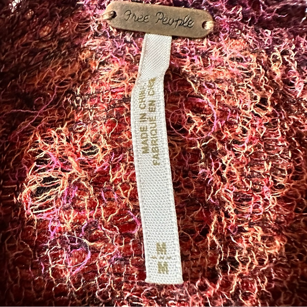 Free People Red and Pink Knit Coachella Cardigan Duster - Picture 5 of 5